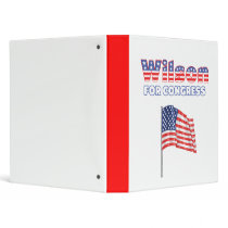 Wilson for Congress Patriotic American Flag Design Vinyl Binder