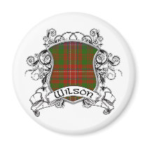 Wilson Tartan Shield magnets by Scottish_Tartans Wilson Tartan Shield magnets