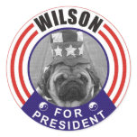 Wilson the Pug for President stickers