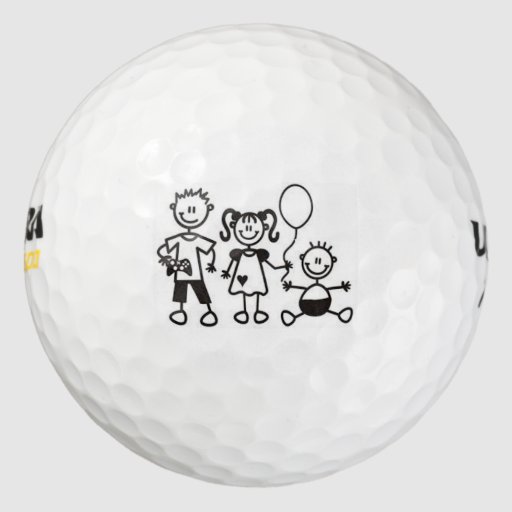 Wilson Ultra 500/Golf Ball/Stick Figure Family Pack Of Golf Balls Zazzle