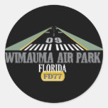 Wimauma Air Park Florida - Airport Runway Round Stickers