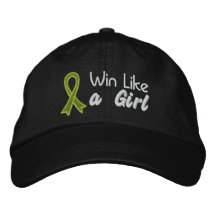 Win Like a Girl - Lymphoma Embroidered Hats