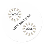 Win Lose Fun Badminton Stickers