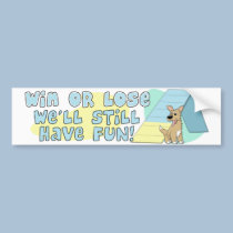 Win or Lose Agility Bumper Sticker bumper stickers