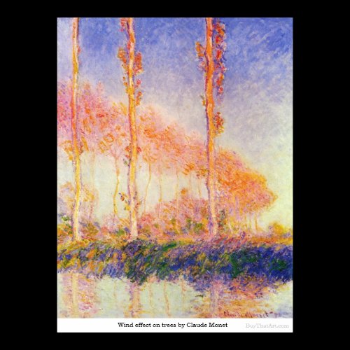 Wind effect on trees by Claude Monet Posters