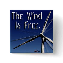 Wind is Free Button by threesalamanders Wind is Free Button