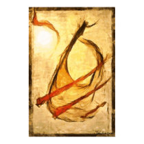 Wind Music - abstract art poster