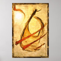 Wind Music - abstract art poster