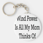 Wind Power Is All My Mom Thinks Of Keychain