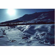 Wind River in Winter photo sculptures