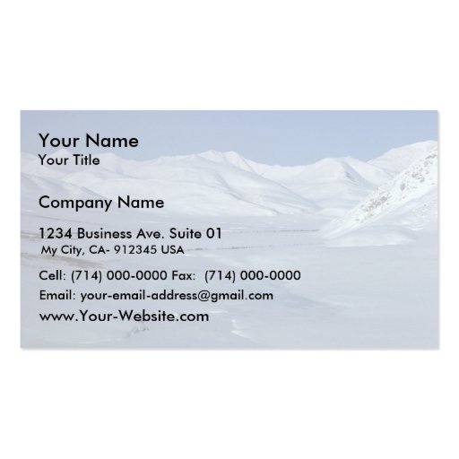 Wind River Mountains Business Cards (front side)