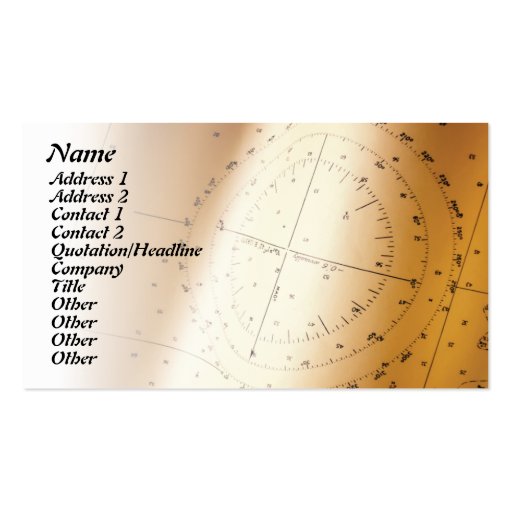Wind rose business card templates (front side)
