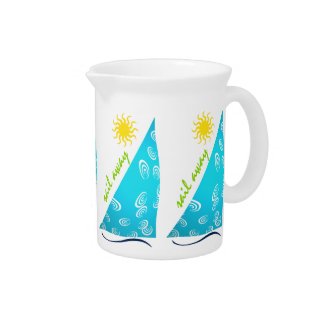 Wind, Sail and Sun Beverage Pitcher