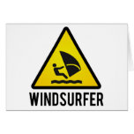 Wind surfer greeting card