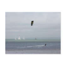 Wind surfer postcard