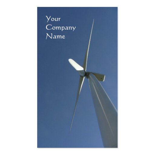 Wind turbine business card (front side)