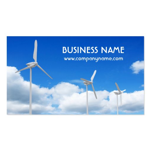 Wind Turbine Business Card (front side)