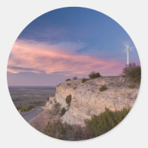 Wind Turbine in west Texas at Sunset Stickers
