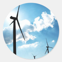 Wind turbine round stickers