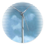 WIND TURBINE ROUND STICKER