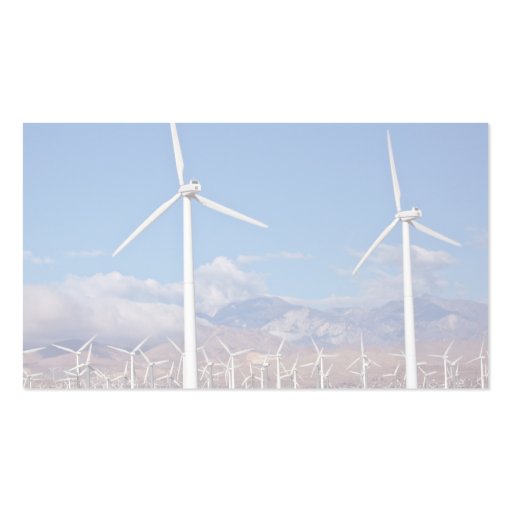 Wind turbines business card template (back side)