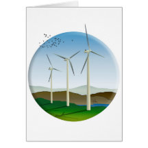 Wind Turbines Greeting Card