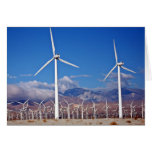 Wind turbines greeting cards