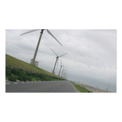 Wind Turbines Road Ahead Photo Card Business Card Template