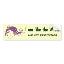 Wind Woman Design bumper stickers by Robbirt Wind Woman Design bumper stickers