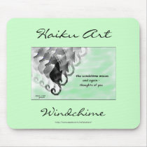 Windchime Haiku Art Mousepad by Reflekshins Windchime Haiku Art Mousepad