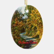 Winding road christmas tree ornament