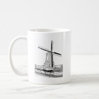 Windmill and Boat Mug mug