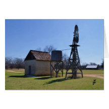 Windmill and Water Tank Greeting Cards