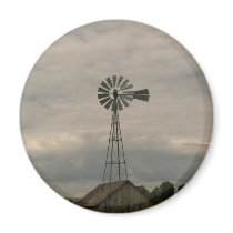 Windmill & Cloudy Sky magnets