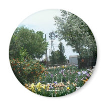 Windmill & Iris Field Refrigerator Magnets
