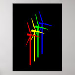 Windmill Night Poster