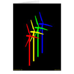 Windmill Night - Siemens Wind Power Greeting Cards