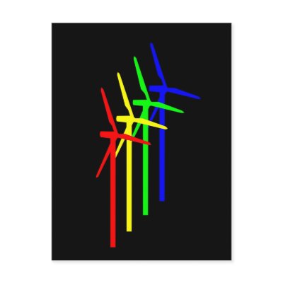 Windmill Night - Siemens Wind Power Post Card by lonvig