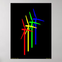 Windmill Night - Siemens Wind Power Print