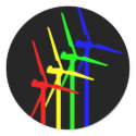 Windmill Night stickers by lonvig Windmill Night stickers