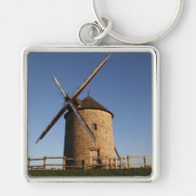 Windmill of Moidrey, Normandy, France Key Chain