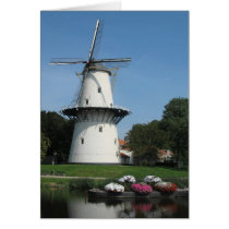 Windmill on Dutch Canal in Middelburg Photo Card