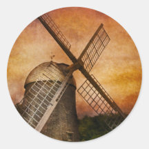 Windmill Round Sticker