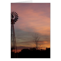 windmill scene card