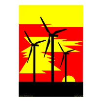 Windmill Sunrise Color - Siemens Wind Power posters by lonvig Windmill Sunrise Color - Siemens Wind Power posters