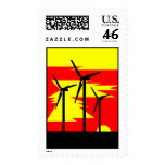 Windmill Sunrise Postage Stamps