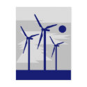 Windmill Surise Grey - Siemens Wind Power postcards by lonvig Windmill Surise Grey - Siemens Wind Power postcards