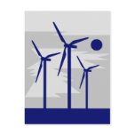Windmill Surise Grey - Siemens Wind Power Post Card