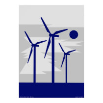 Windmill Surise Grey - Siemens Wind Power posters by lonvig Windmill Surise Grey - Siemens Wind Power posters