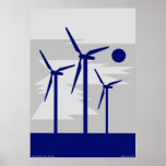 Windmill Surise Grey - Siemens Wind Power posters